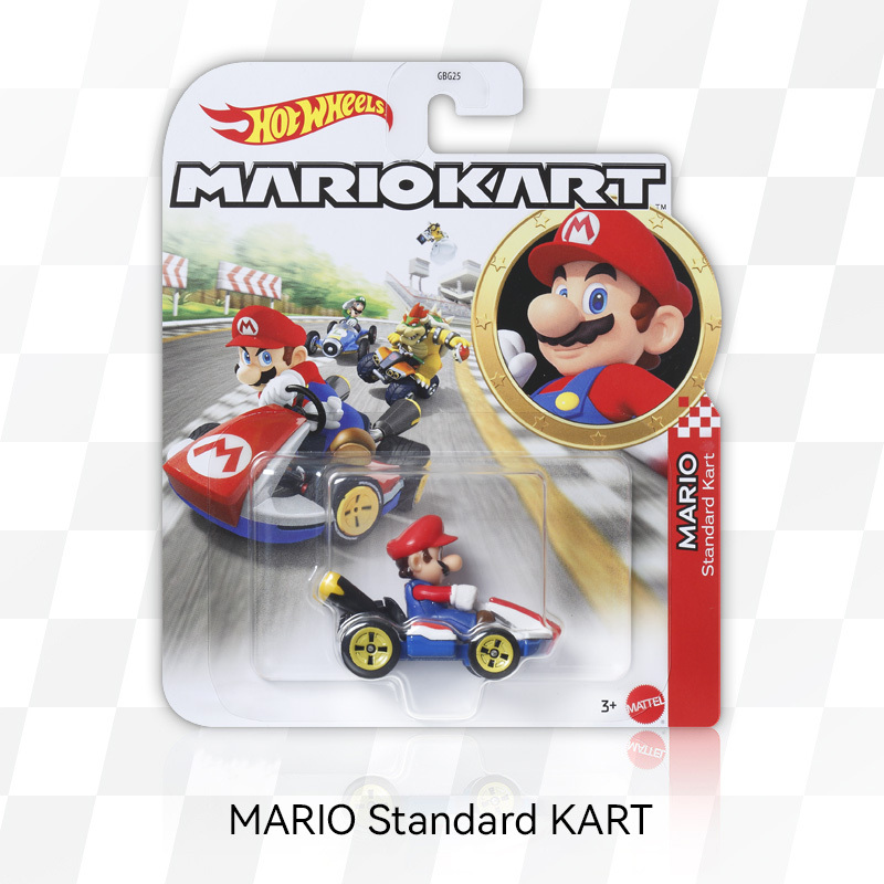 [in Stock] Hot Wheels Mario Kart Nintendo Kart Alloy Car Model Toy Collectible Display Piece