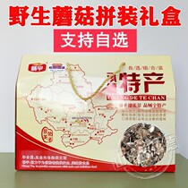 Wild mushroom edible fungus assembly gift box Chengde specialty high quality meat mushroom small white mushroom pine mushroom hazelnut combination 610g