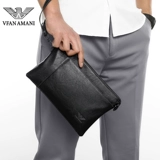 Armani, сумка с петлей на руку, кожаная вместительная и большая маленькая сумка клатч для отдыха, из натуральной кожи