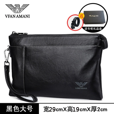 Armani, сумка с петлей на руку, кожаная вместительная и большая маленькая сумка клатч для отдыха, из натуральной кожи