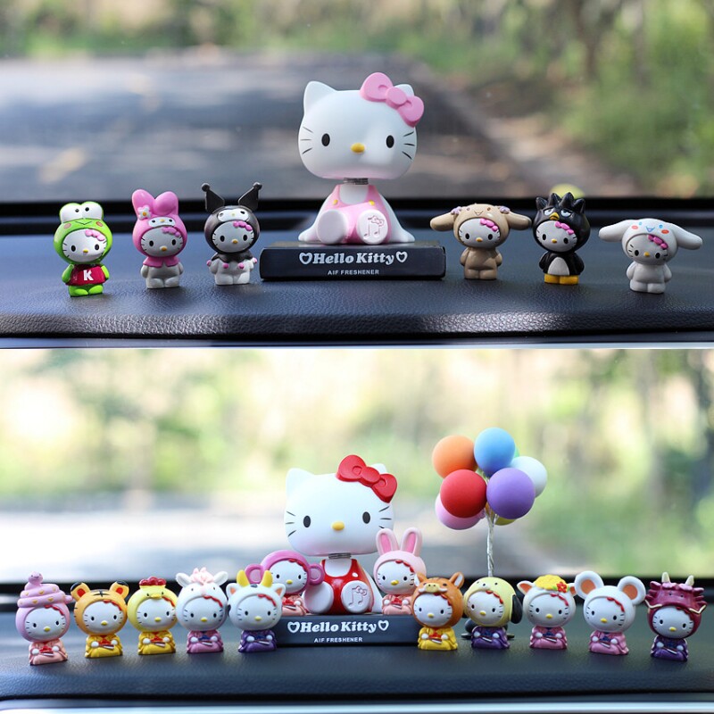 Hello Kitty doll Hello shakes his head doll KT cat car trim car interior ornament ornament decorate car interior