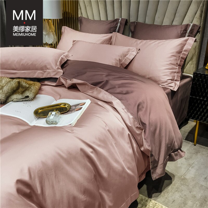 Special price clearance import high-end 100 cotton cotton long-staple cotton four-piece set bed sheet quilt cover bedding 140