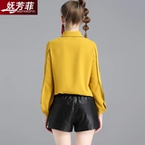 妩芳菲 Весенняя модная шифоновая рубашка, 2020, городской стиль, свободный крой