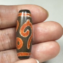 Four-eye Dzi beads old material cinnabar Nine-eye Dzi beads Natural old agate Tibetan Dzi beads Clavicle chain pendant waist beads