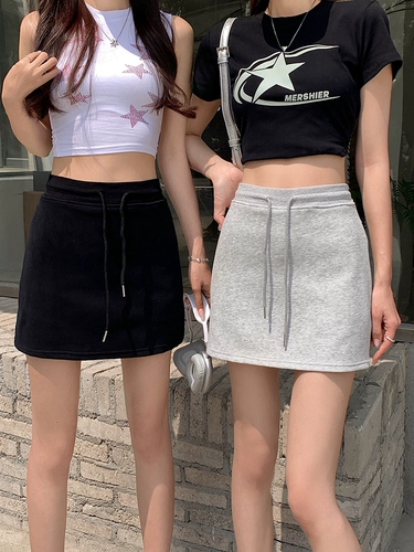 Штаны, летняя спортивная юбка для отдыха, цветная юбка, стиль, А-силуэт