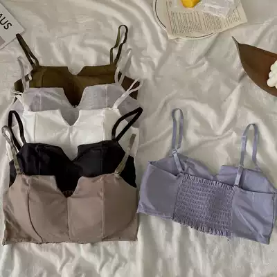 Summer new underwear anti-light sex beautiful back girl without steel ring gathering bra bra bra thin tube top