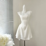 Весенний летний корсет, розовая юбка, платье без рукавов, французский стиль, эффект подтяжки, А-силуэт, яркий броский стиль, изысканный стиль