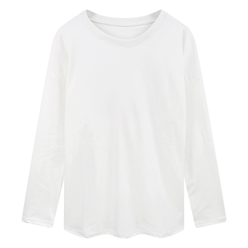 Бархатная приятная телу осенняя утепленная белая брендовая футболка для отдыха