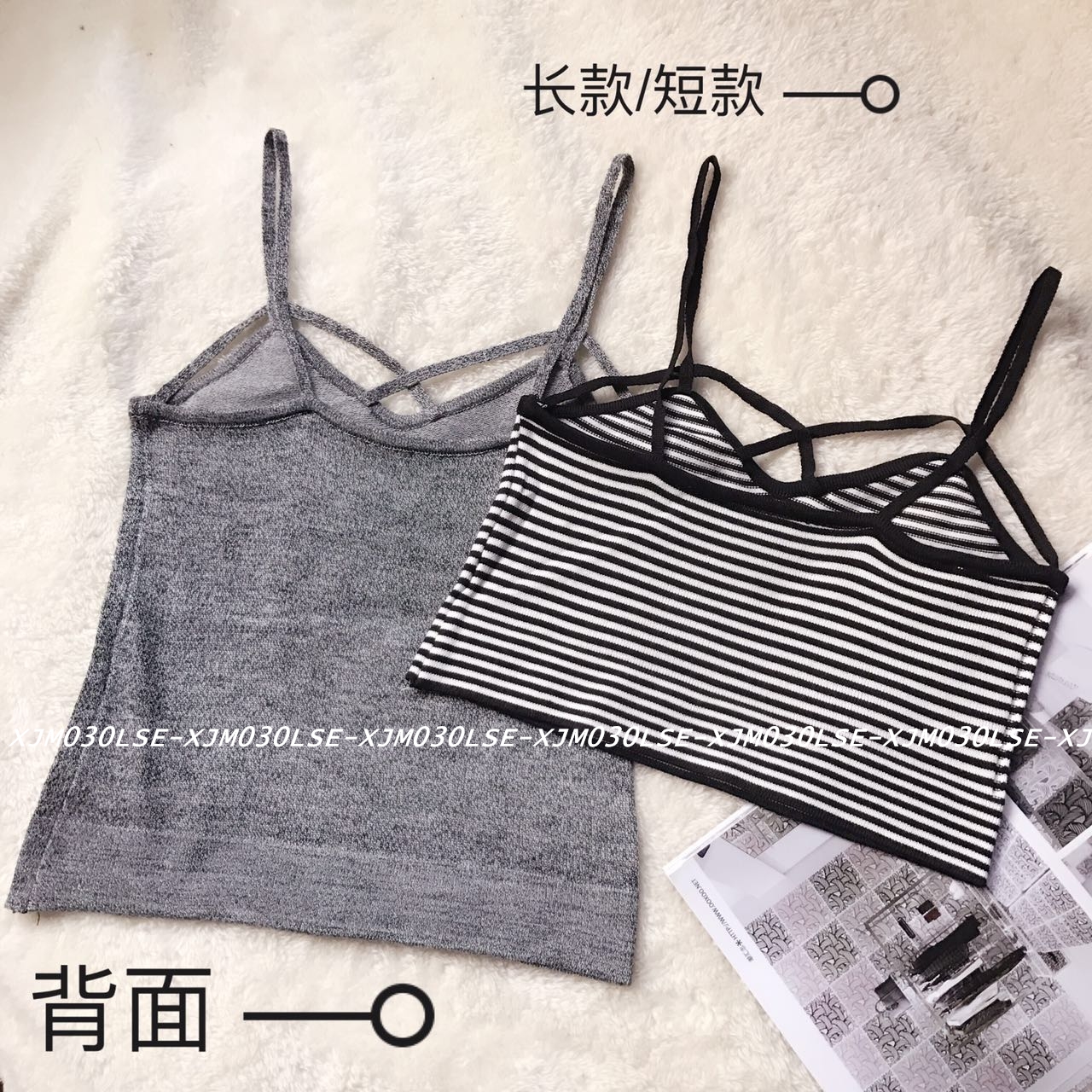 欧美短款胸前交叉绑带高腰露脐吊带胸衣性感小背心抹胸学生外穿女
