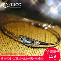 T400 chòm sao vòng đeo tay nữ sterling bạc dát Swarovski pha lê bạc vòng đeo tay Hàn Quốc phiên bản của cá tính đơn giản món quà sinh nhật vòng tay nam vàng