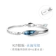 Vòng đeo tay bằng bạc pha lê T400 Vòng tay nữ bạc sterling Hàn Quốc Bộ cá tính đơn giản Phụ kiện Swarovski Chissen