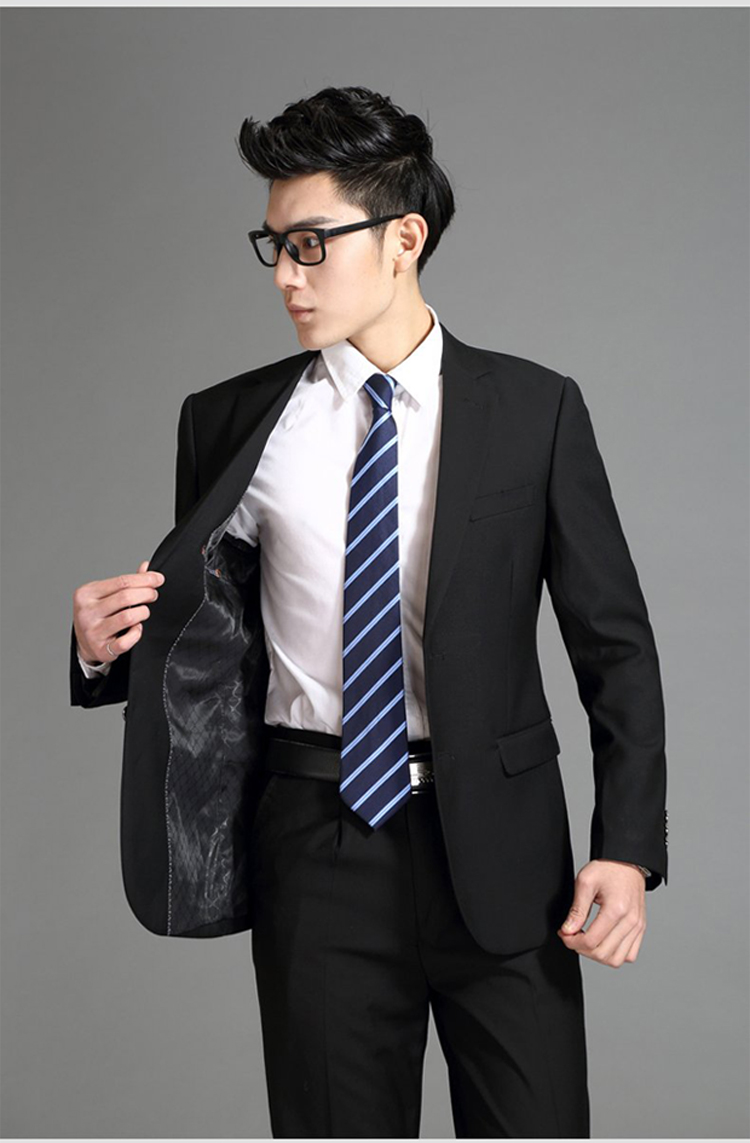 Playboy VIP Suit Suit dành cho người trung niên Kinh doanh chuyên nghiệp Mặc trung niên Bố Loose Suit cỡ lớn quần short nam kaki