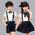 Mùa hè 2018 mới cho bé mẫu giáo quần áo gió Anh biểu diễn đồng phục hai mảnh phù hợp với trẻ em đồ cho bé gái Đồng phục trường học / tùy chỉnh thực hiện
