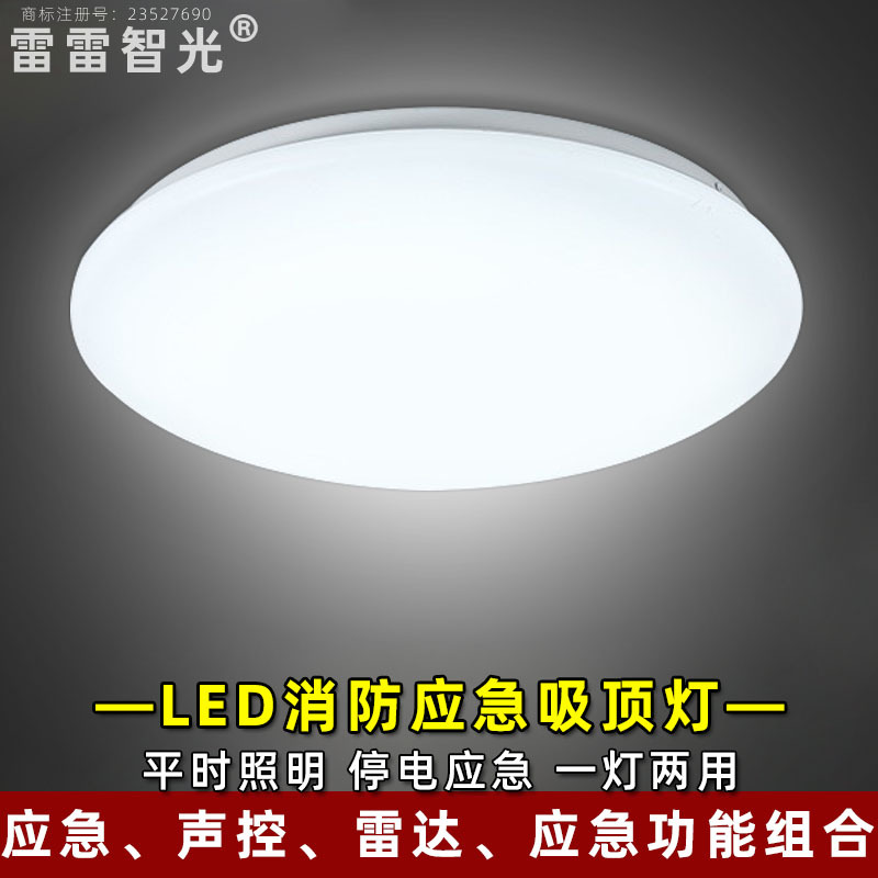 Led Emergency Ceiling Light with Intelligent Infrared Human Body Sensor and Sound and Light Control for Emergency Lighting in Corridors and Hallways during Power Outages