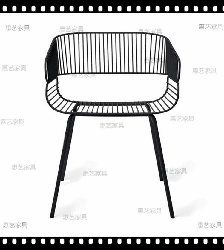 Lưới kim loại ngoài trời ghế lounge chair Bắc Âu phong cách hiện đại thiết kế sáng tạo mạ điện đồ nội thất sắt rèn tựa lưng