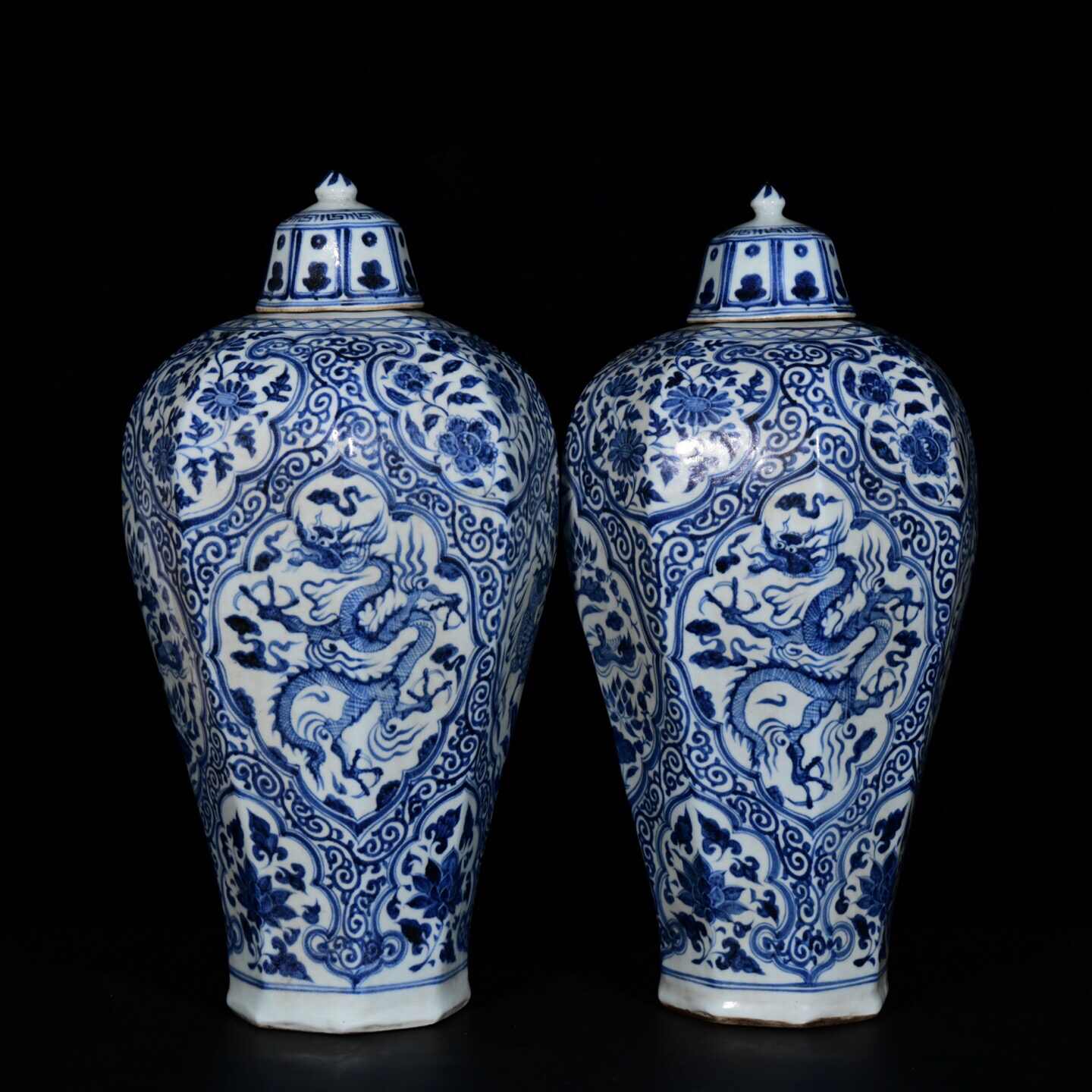 green flower dragon and phoenix pattern plum bottle Latest Best 