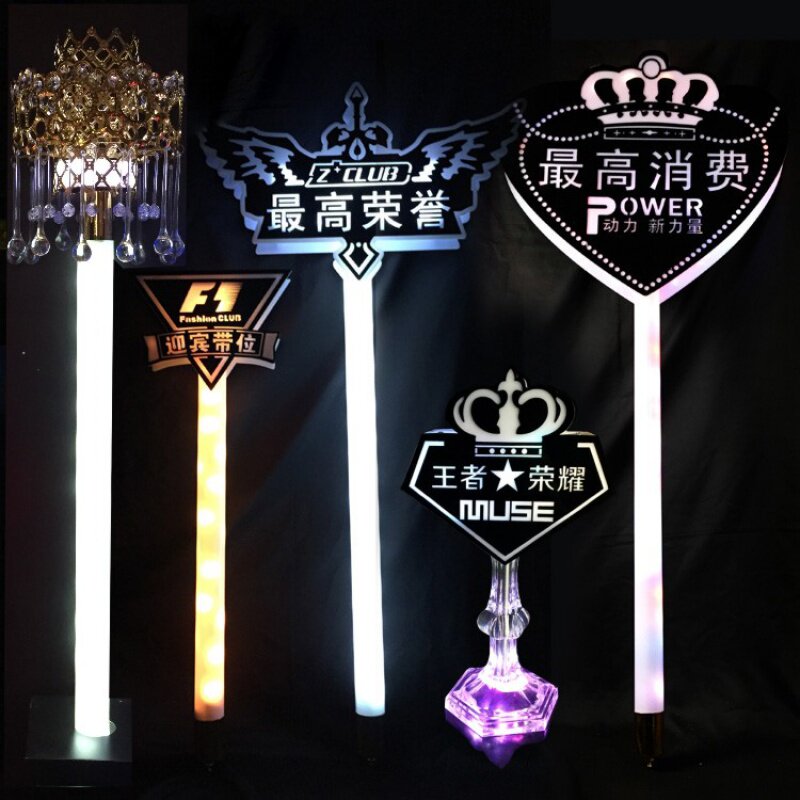 Custom LED top consumer lifting bar Luminous Scepter Top Honours Executive Toast Wand's Birthday BIRTHDAY