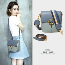 Hong Kong IT2021 new net red Tongan bag Oblique Satchel leather Leather Bucket Bag 100 lap single shoulder bag