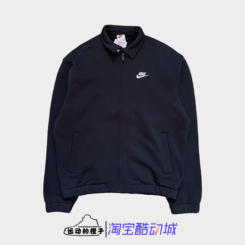 Nike Men's Lapel Casual Sports Fleece-Lined Warm Jacket Dx0540-010