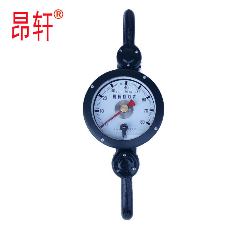 Anxin mechanical pull gauge LLB-50KN dial measuring meter of 8 tons 12t10T200KN steel wire rope pull meter