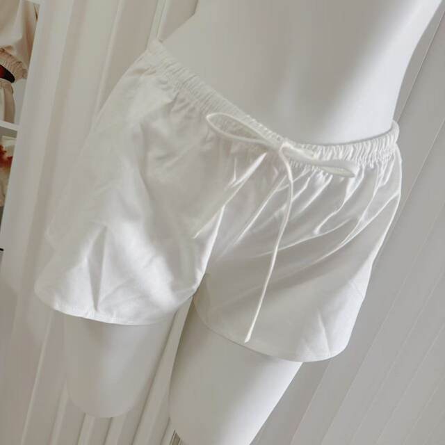 Summer Is the Season to Hug Your Thighs, and This Is the One I Want to Give You! Export Order Ref, Lazy Elastic Waist Tie Cotton-Linen Casual Shorts