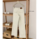 Lin Xiaxia Korean style simple slim high-waisted versatile casual jeans loose slimming trousers