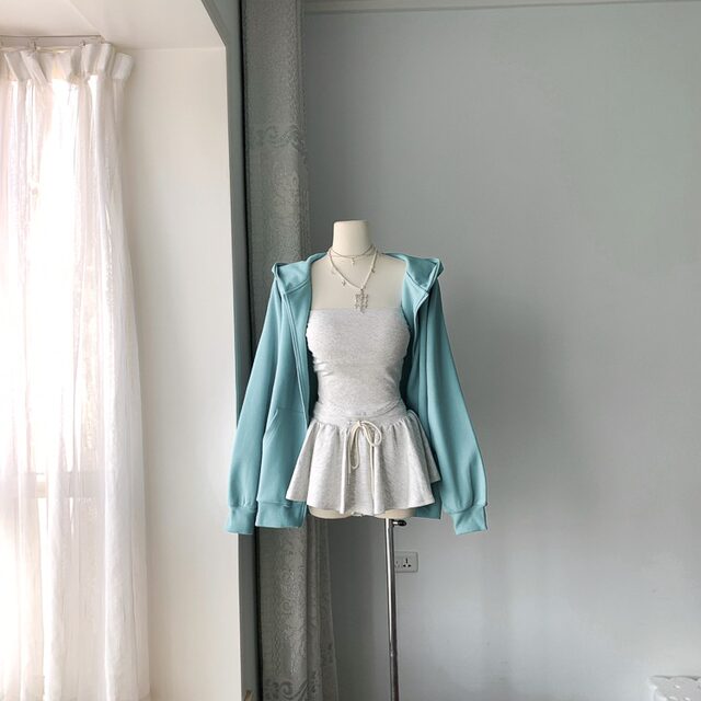 Lin Xiasha Highly Recommends! !Light-Colored Beauty, Airy Hooded Sweatshirt Cardigan for Women, Autumn Korean Style Loose Jacket