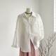 Lin Xiasha French Romantic Vibe White Loose Slimming Versatile Shirt for Spring
