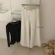 Lin Xiaxia Soft and Smooth Silver Fox Velvet Flared Casual Pants with a Draping Effect and Wide Legs