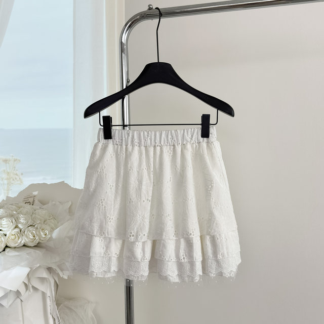 Lin Xiasha Heavy Craft~ Final Edition Embroidered 6-Layer Cake Skirt Short Skirt