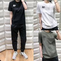 Hong Kong CHOCOOLATE 21 Summer Male lovers 100 hitch Alphabet Embroidery Casual Short Sleeve T-shirt 1376