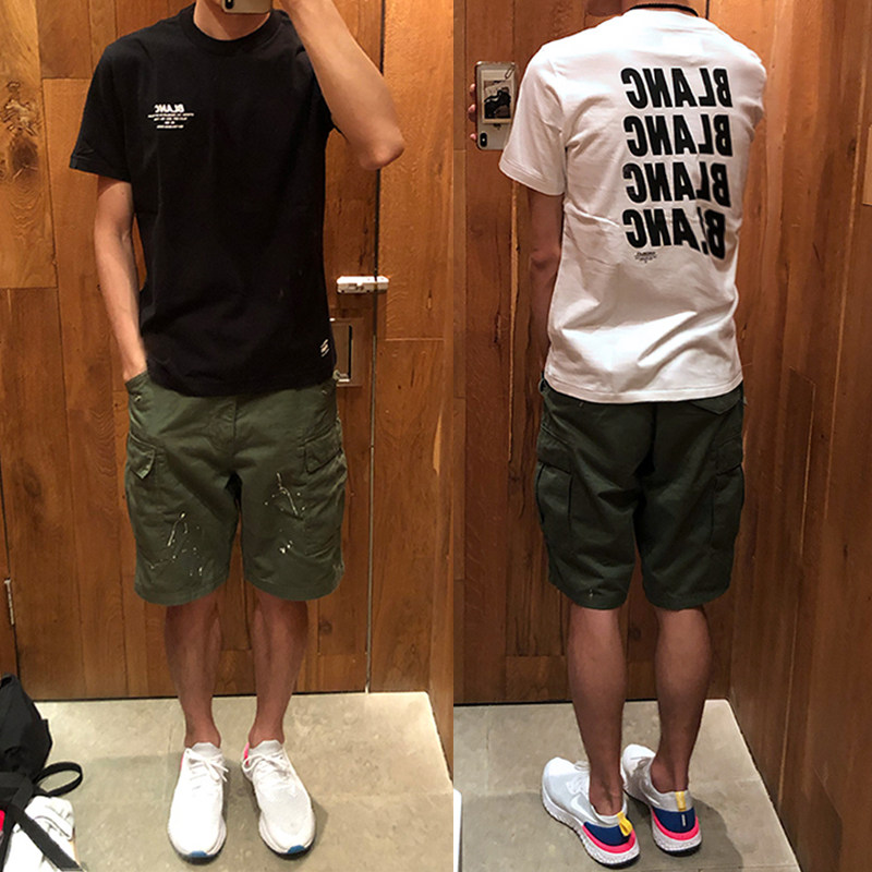 Hong Kong CHOCOOLATE 21 summer male handsome gas back letter printed casual short sleeve T-shirt 1347