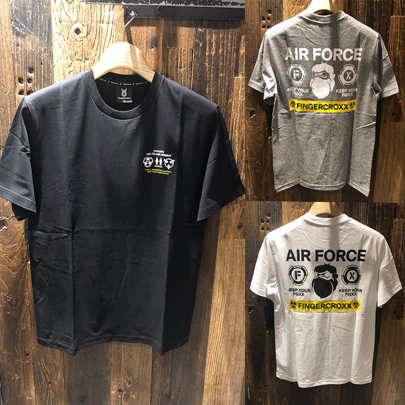 Hong Kong Chaodian Fingercroxx FGXX 21 Summer Men Back Print Top Short Sleeve T-shirt 20661