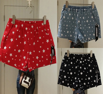 Hong Kong tide shop CHOCOOLATE 21 summer womens star full print denim casual shorts 5532