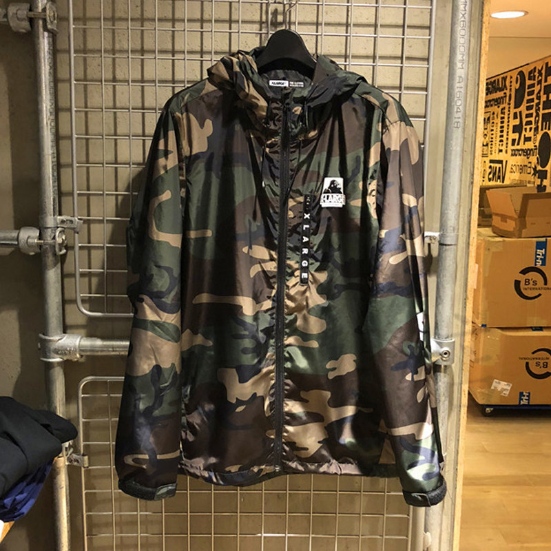 Hong Kong Chaudian LARGE Autumn Winter Men's Military Dress Military Camouflage With Hood Long Sleeve Casual Windsuit Jacket 70053