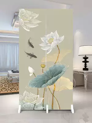 Chinese screen partition living room entrance shielding folding mobile into the door porch bedroom Lotus