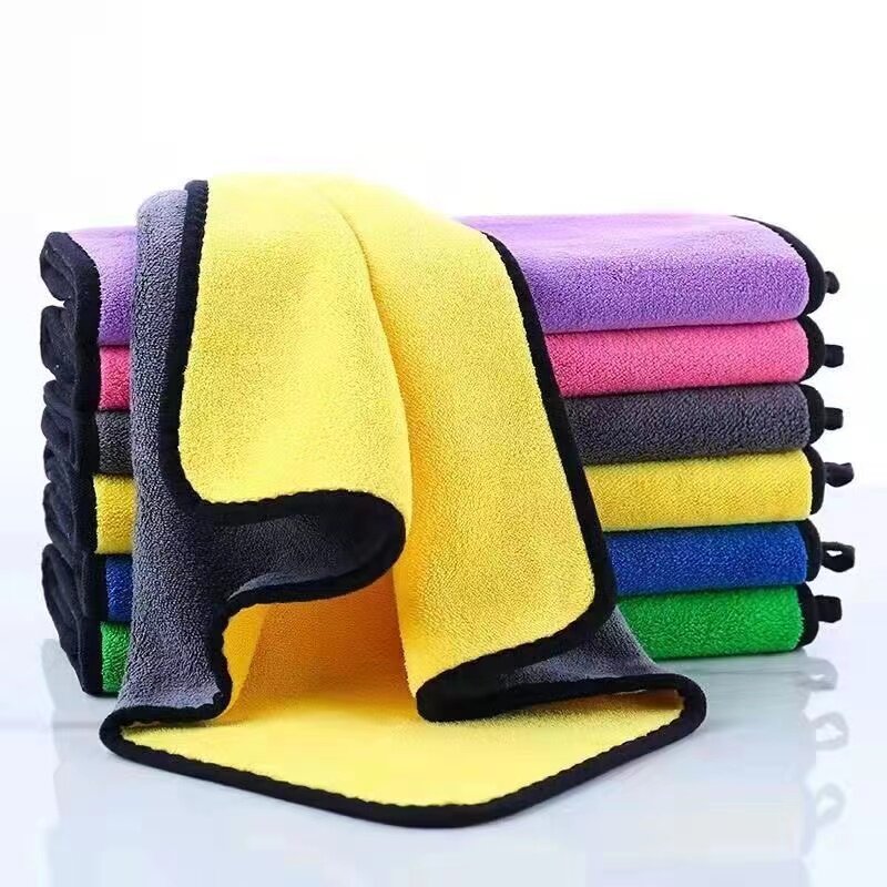 Car wash towel car wipe car towel absorbent coral fleece double-sided thickened multi-functional car cleaning car wash set