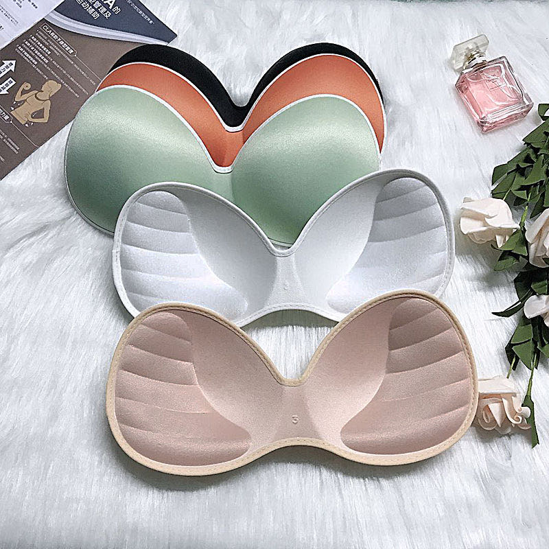 Wrap sponge chest pad insert thickened gathered bra cup mat yoga clothing sports vest universal underwear pad