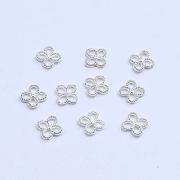 8 мм четырехлистого клевер серебро 10 кусоч