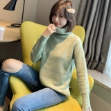 Демисезонный трикотажный комплект, приятный телу лонгслив, свитер, 2019, увеличенная толщина, в корейском стиле