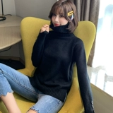 Демисезонный трикотажный комплект, приятный телу лонгслив, свитер, 2019, увеличенная толщина, в корейском стиле