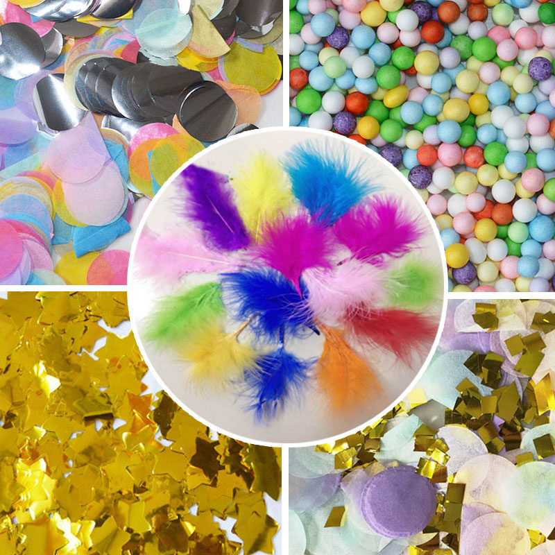 Transparent balloon sequin filler feather colored foam wave ball decoration birthday party wedding room scene arrangement
