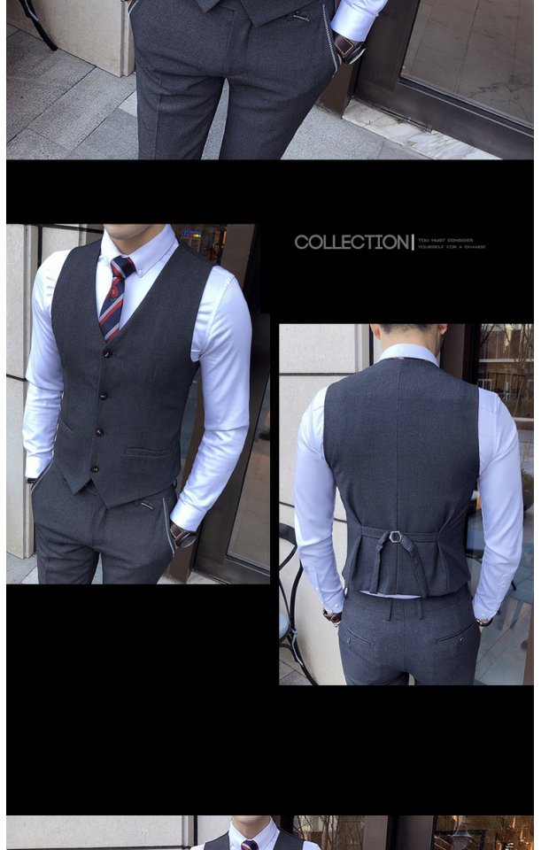 Bộ đồ vest nam đang giảm béo phiên bản Hàn Quốc áo nam