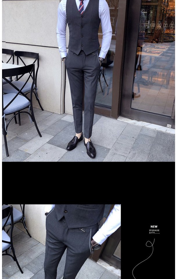 Bộ đồ vest nam đang giảm béo phiên bản Hàn Quốc áo nam