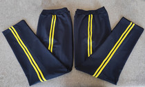 High school students and mens uniforms pants sports pants two yellow bars school pants cotton comfortable group pants