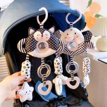 Newborn baby black and white chasing bed hanging comfort toy 3-6 months 1 baby stroller safety seat rattle pendant