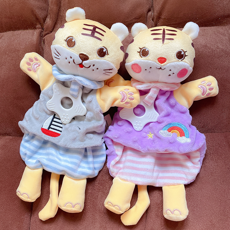 3-6 3-6-month baby with entrance to biting and soothing towel toy Puppet Puppet doll 0-1-year-old baby doll Puppet