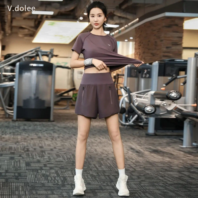 2025 New Summer Quick-Drying Loose-Fitting Running Sports Morning Run Suit for Women, Anti-Exposure Fitness Yoga Wear 1325 2025 New Summer Quick-Drying Loose-Fitting Running Sports Morning Run Suit for Women, Anti-Exposure Fitness Yoga Wear 1325