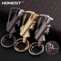 High-end Baihong Metal Key Closed Personal kerosene wind lighter Millions of Match Men Lighting