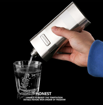 Bacheng high - grade metal white bottle 304 stainless steel 12 ounce large wine pot outdoor and thicker half pound